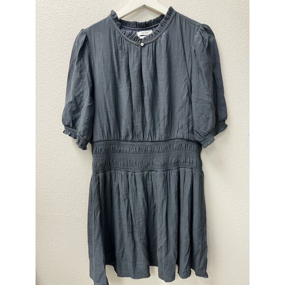 Nine West Dress‎ Gathered Waist Gray Blouson Size Large - Picture 1 of 12